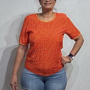 Allison Collectibles Red Blouse Sz M